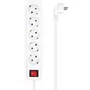 Aisens Regleta de 5 Tomas con Interruptor, Cable 1,4 m, Blanco